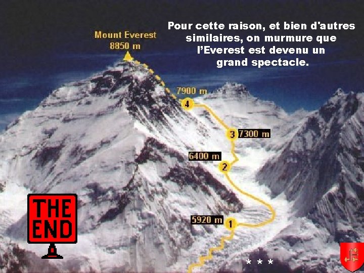 Pour cette raison, et bien d'autres similaires, on murmure que l’Everest devenu un grand