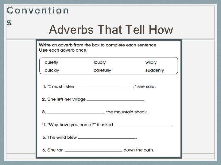 Adverbs That Tell How 