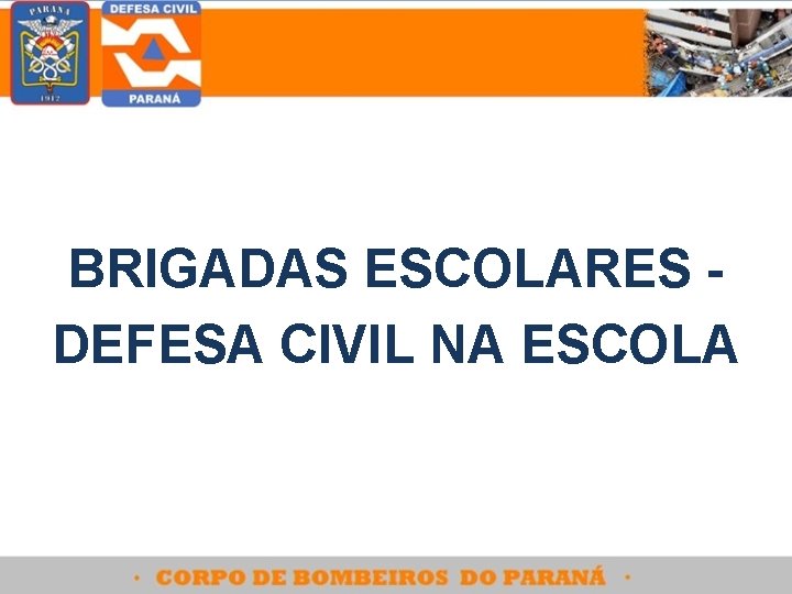 BRIGADAS ESCOLARES DEFESA CIVIL NA ESCOLA 