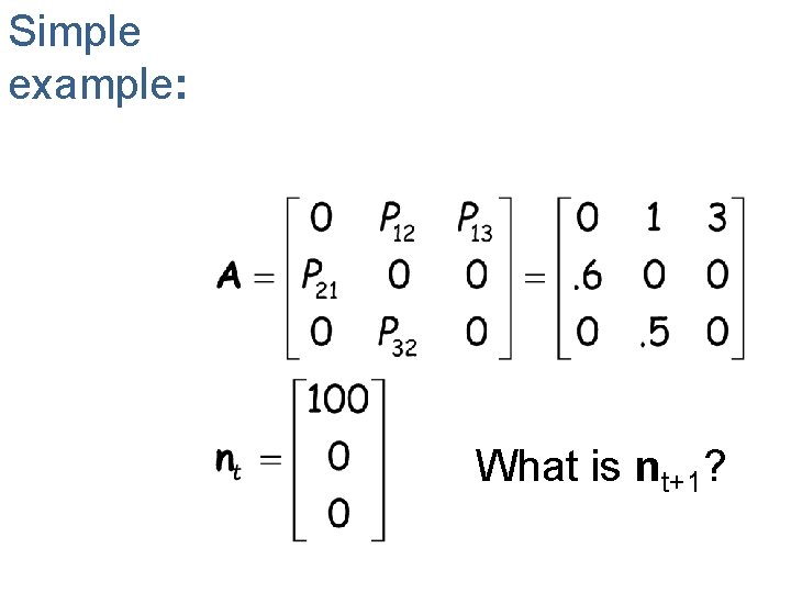 Simple example: What is nt+1? 