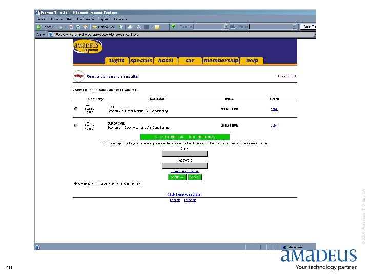 19 © 2006 Amadeus IT Group SA 
