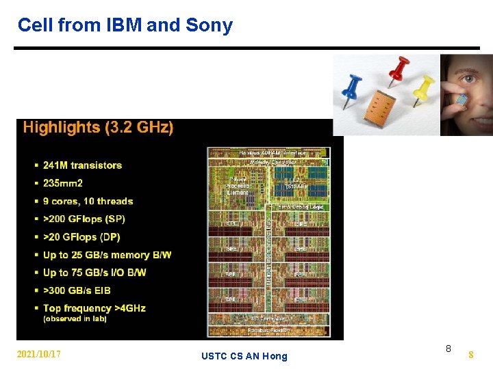 Cell from IBM and Sony 2021/10/17 USTC CS AN Hong 8 8 