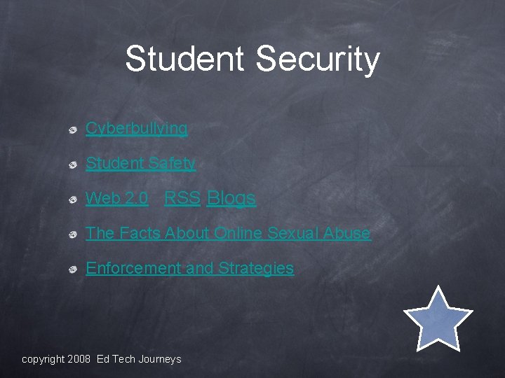 Student Security Cyberbullying Student Safety Web 2. 0 RSS Blogs The Facts About Online
