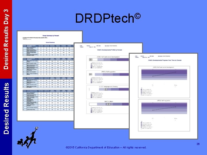 Desired Results Day 3 Desired Results DRDPtech© 36 © 2015 California Department of Education