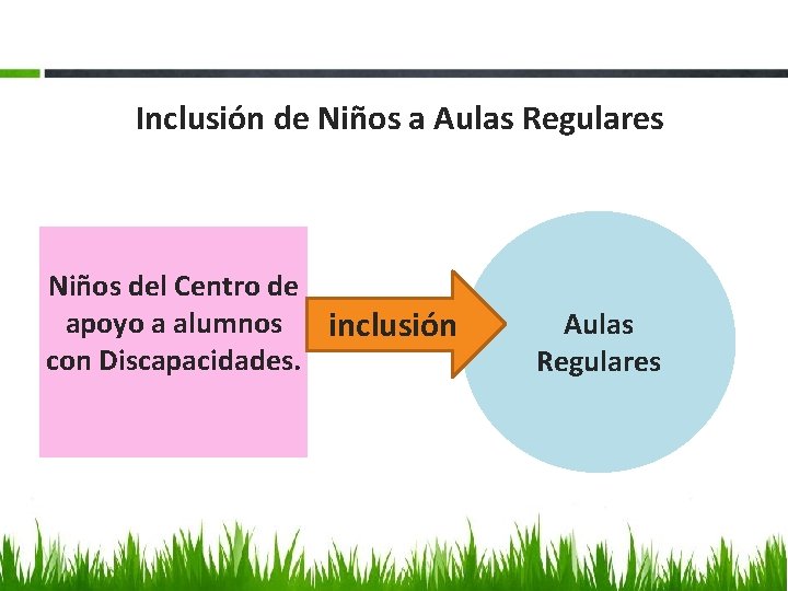 Inclusión de Niños a Aulas Regulares Niños del Centro de apoyo a alumnos inclusión