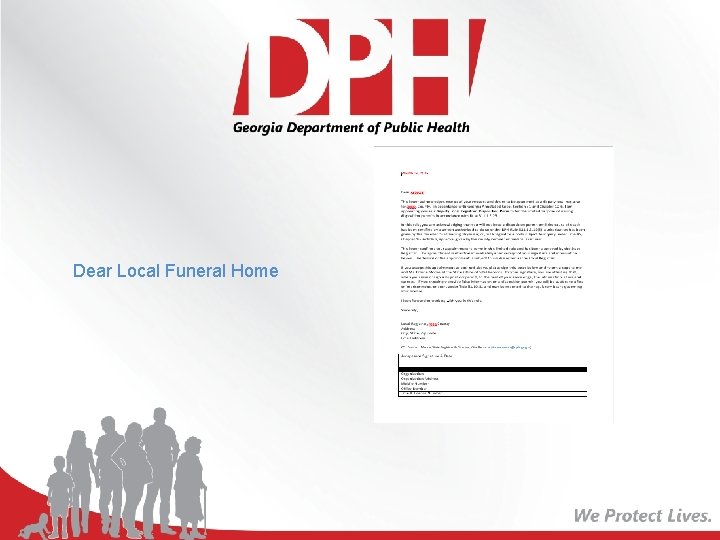 Dear Local Funeral Home 