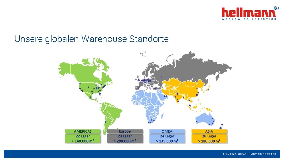 Unsere globalen Warehouse Standorte 