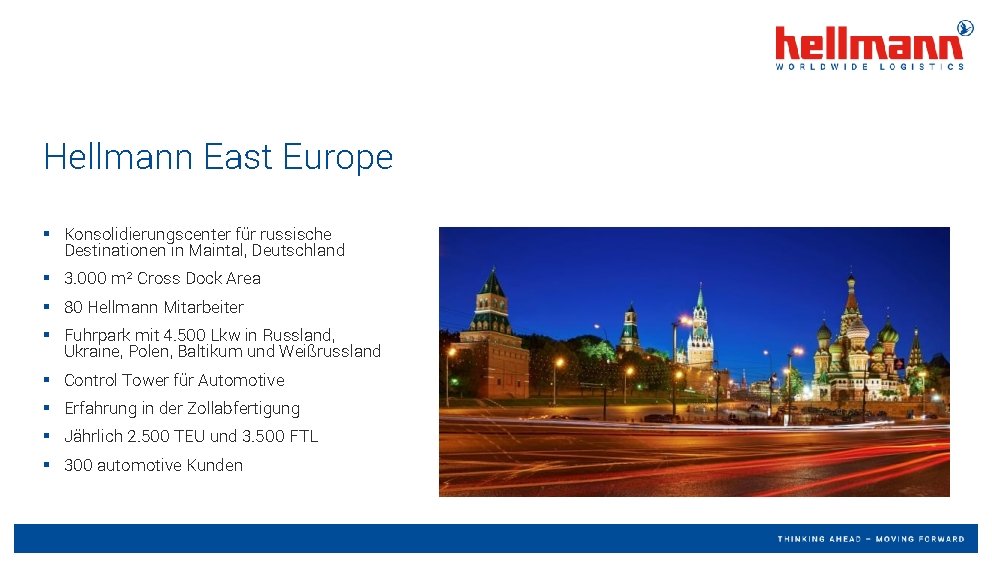 Hellmann East Europe § Konsolidierungscenter für russische Destinationen in Maintal, Deutschland § 3. 000