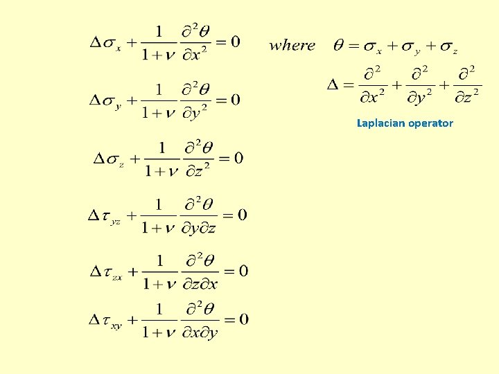 Laplacian operator 