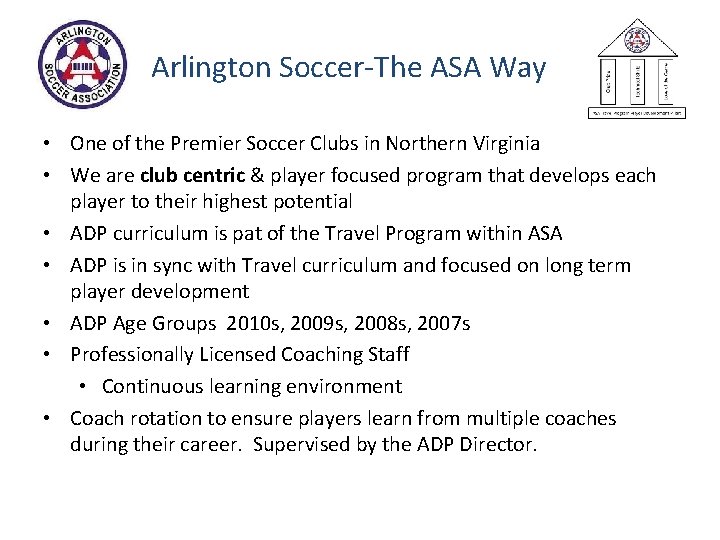 Arlington Soccer-The ASA Way • One of the Premier Soccer Clubs in Northern Virginia