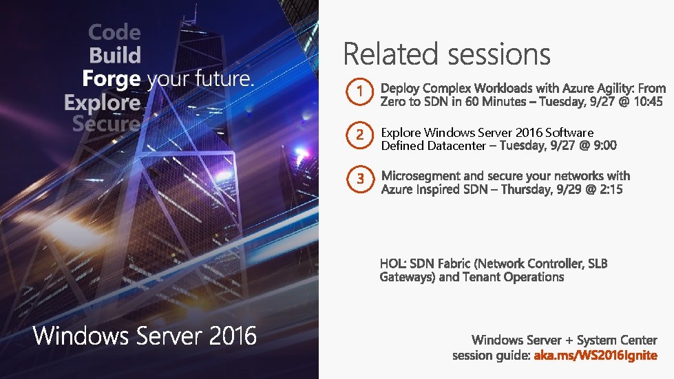 Explore Windows Server 2016 Software Defined Datacenter 