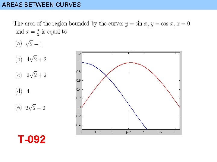 AREAS BETWEEN CURVES T-092 