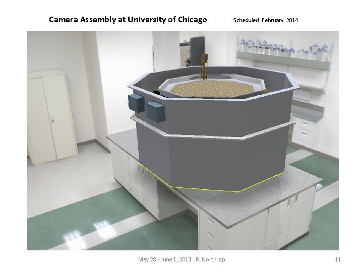 Camera Assembly at University of Chicago May 28 - June 1, 2013 R. Northrop