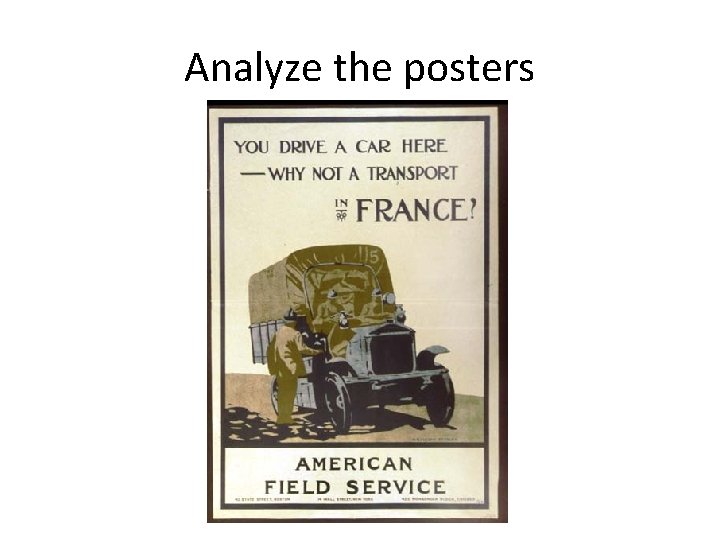 Analyze the posters 