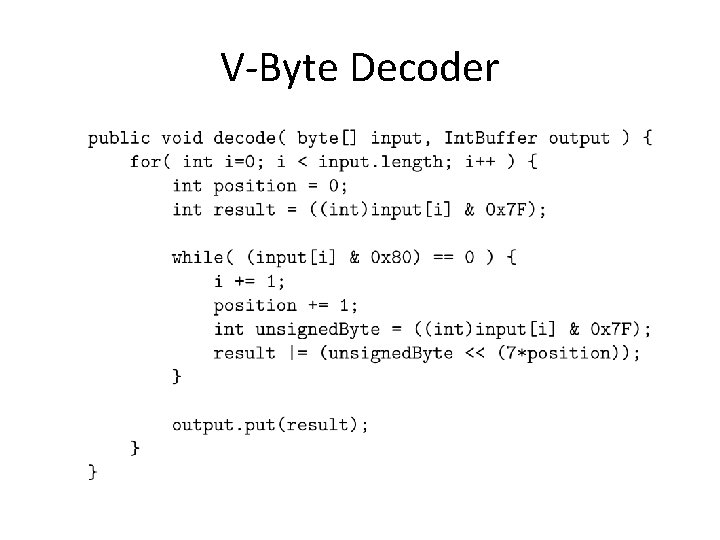 V-Byte Decoder 