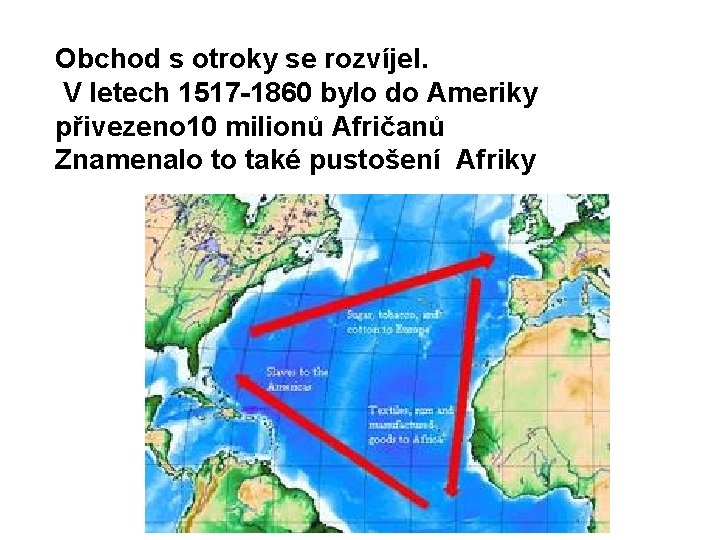 Obchod s otroky se rozvíjel. V letech 1517 -1860 bylo do Ameriky přivezeno 10