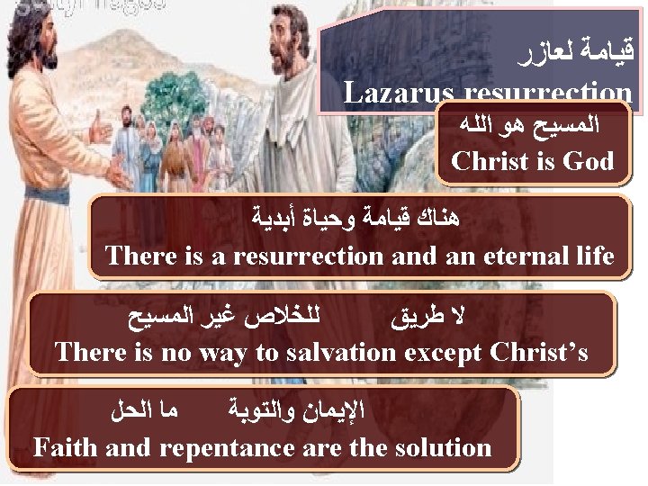  ﻗﻴﺎﻣﺔ ﻟﻌﺎﺯﺭ Lazarus resurrection ﺍﻟﻤﺴﻴﺢ ﻫﻮ ﺍﻟﻠﻪ Christ is God ﻫﻨﺎﻙ ﻗﻴﺎﻣﺔ ﻭﺣﻴﺎﺓ