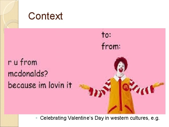 Context of a text – some sentences make no sense without the rest of