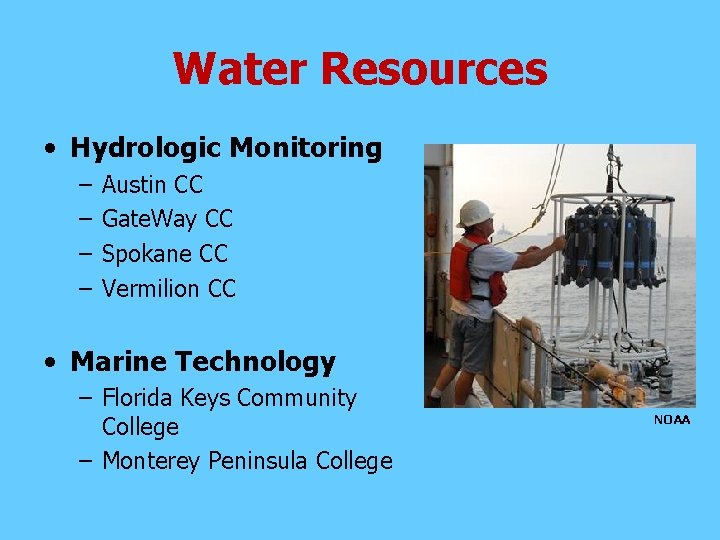 Water Resources • Hydrologic Monitoring – – Austin CC Gate. Way CC Spokane CC