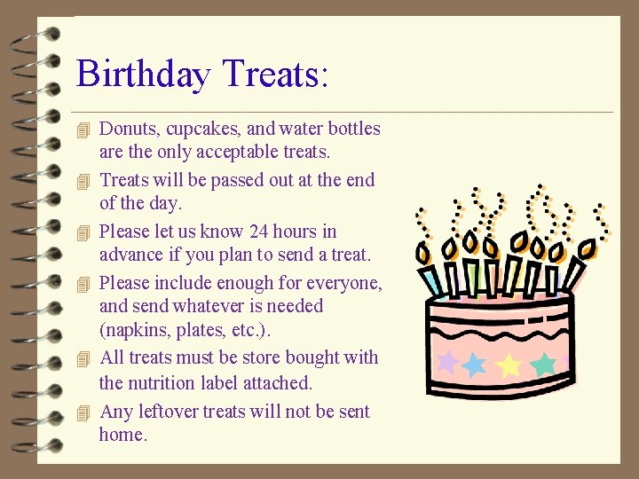 Birthday Treats: 4 Donuts, cupcakes, and water bottles 4 4 4 are the only