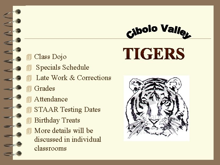 4 Class Dojo 4 Specials Schedule 4 Late Work & Corrections 4 Grades 4