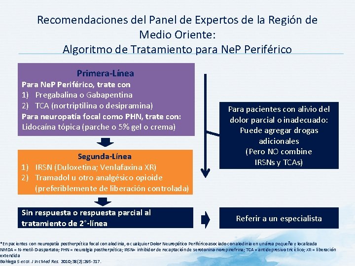 Recomendaciones del Panel de Expertos de la Región de Medio Oriente: Algoritmo de Tratamiento