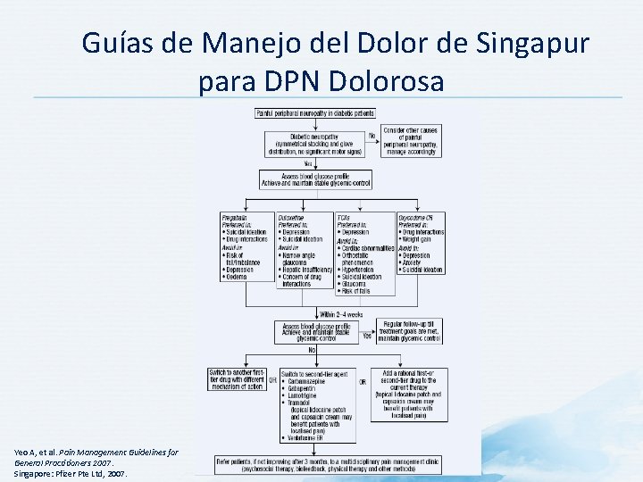 Guías de Manejo del Dolor de Singapur para DPN Dolorosa Yeo A, et al.