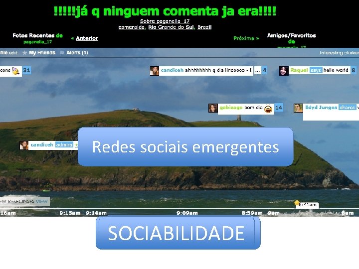 Redes sociais emergentes LAÇOS SOCIAIS SUPORTE SOCIABILIDADE SOCIAL 