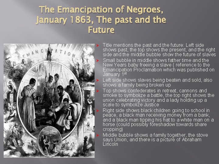 The Emancipation of Negroes, January 1863, The past and the Future Ø Ø Ø