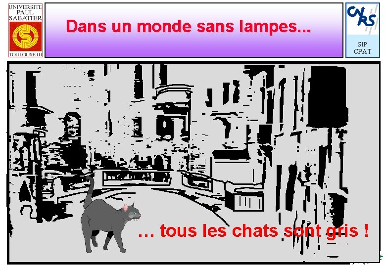 Dans un monde sans lampes. . . SIP CPAT … tous les chats sont