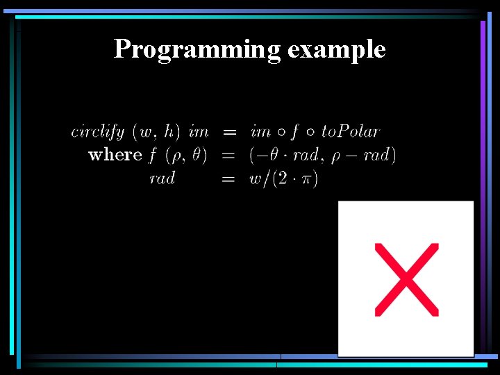 Programming example 