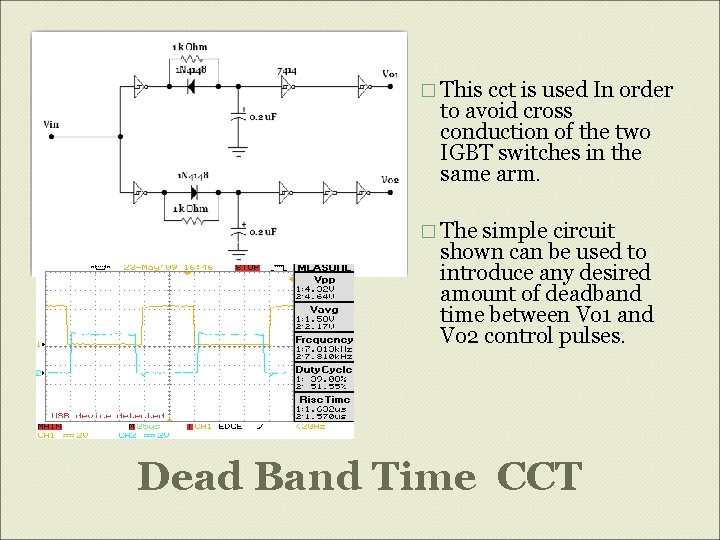 � This cct is used In order to avoid cross conduction of the two