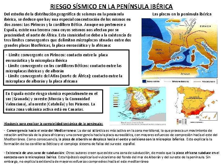 RIESGO SÍSMICO EN LA PENÍNSULA IBÉRICA Del estudio de la distribución geográfica de seísmos