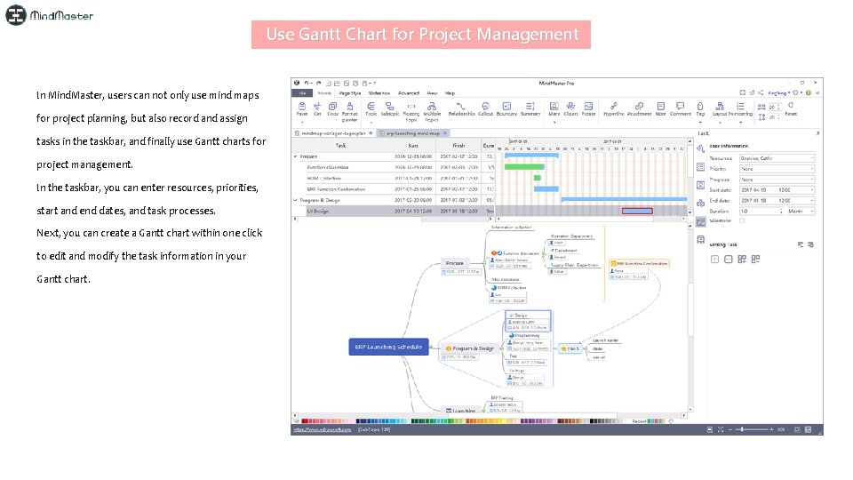 Use Gantt Chart for Project Management In Mind. Master, users can not only use