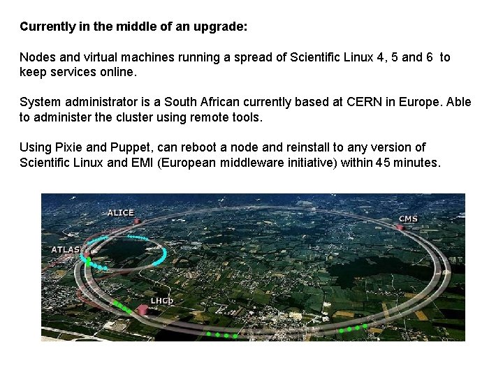 Currently in the middle of an upgrade: Nodes and virtual machines running a spread