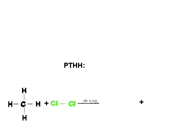 PTHH: H H C H H + Cl Cl ¸nh s¸ng + 