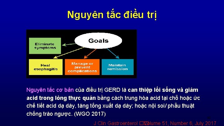 Nguyên tắc điều trị Nguyên tắc cơ bản của điều trị GERD là can