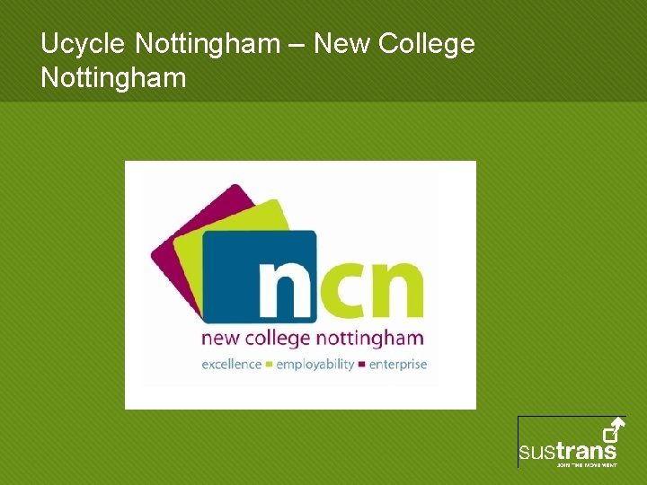 Ucycle Nottingham – New College Nottingham 