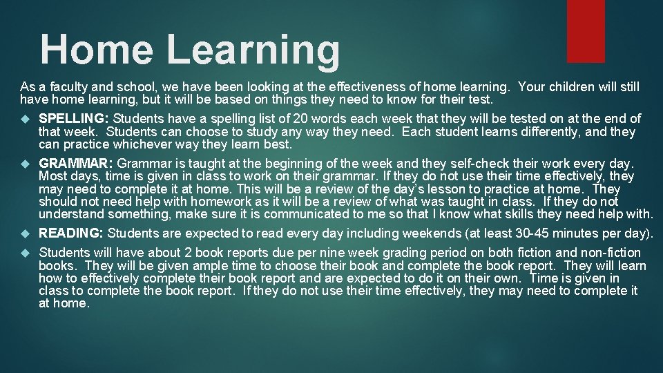 Home Learning As a faculty and school, we have been looking at the effectiveness