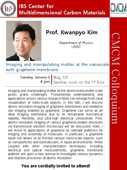 Ibs Center For Multidimensional Carbon Materials Department Of