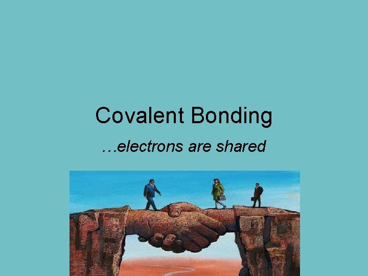 Covalent Bonding …electrons are shared 