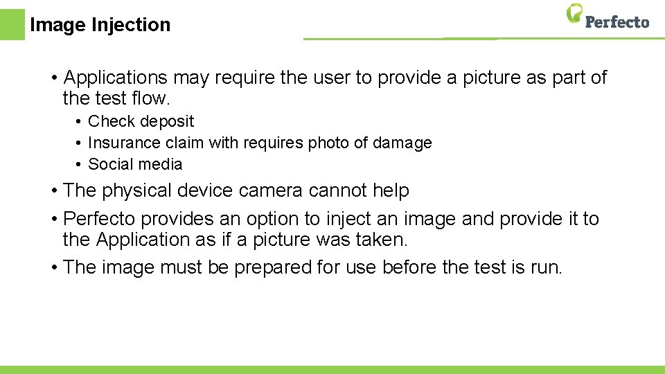 Image Injection • Applications may require the user to provide a picture as part