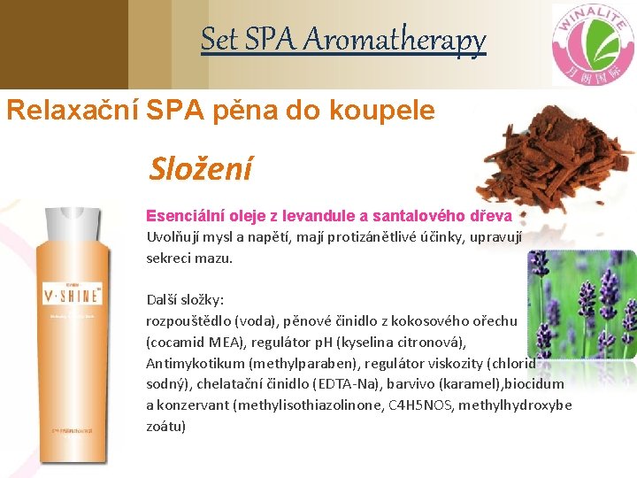 Set SPA Aromatherapy Relaxační SPA pěna do koupele Složení Esenciální oleje z levandule a