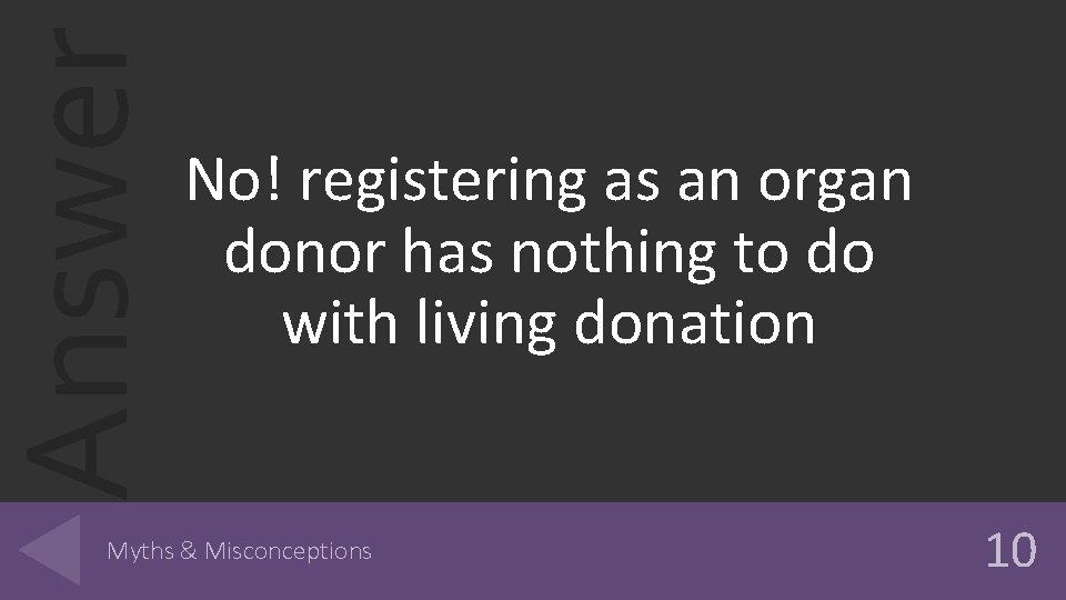 Answer No! registering as an organ donor has nothing to do with living donation