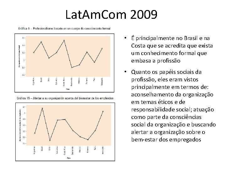 Lat. Am. Com 2009 • É principalmente no Brasil e na Costa que se