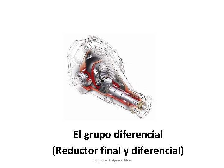 El grupo diferencial (Reductor final y diferencial) Ing. Hugo L. Agüero Alva 