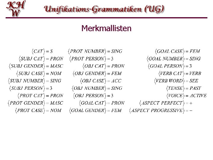 Merkmallisten Merkmallisten