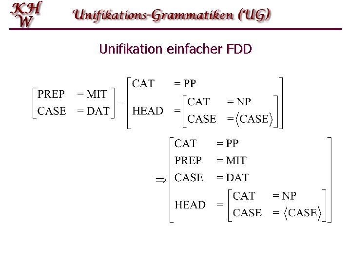 Unifikation einfacher FDD 