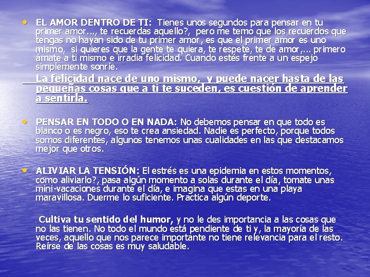  • EL AMOR DENTRO DE TI: Tienes unos segundos para pensar en tu