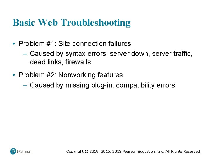 Basic Web Troubleshooting • Problem #1: Site connection failures – Caused by syntax errors,